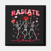Radiology Radiate Rad Tech Valentine Skeleton Hear Magneet (Voorkant)