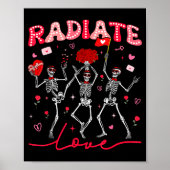 Radiology Radiate Rad Tech Valentine Skeleton Hear Poster (Voorkant)