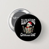 Radiology Radiating Christmas Cheer X-ray Rad Tech Ronde Button 5,7 Cm (Voorkant /achterkant)