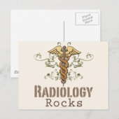 Radiology Rocks Caduceus-Briefkaart Briefkaart (Voorkant / Achterkant)