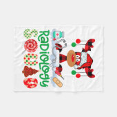 Radiology Squad Nurse Reindeer Buffalo Red Plaid C Fleece Deken (Voorkant (Horizontaal))