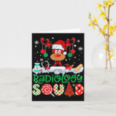 Radiology Squad Nurse Reindeer Buffalo Red Plaid C Kaart (Gele Bloem)
