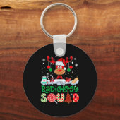 Radiology Squad Nurse Reindeer Buffalo Red Plaid C Sleutelhanger (Voorkant)