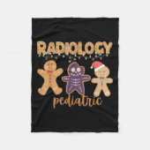 Radiology Tech Pediatric Christmas Gingerbread Man Fleece Deken (Voorkant)