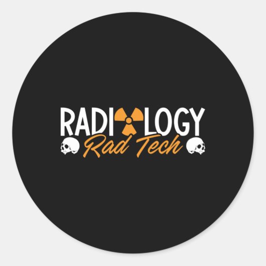 Radiology Tech Rad Medicine Technoloog Xray Ronde Sticker (Voorkant)