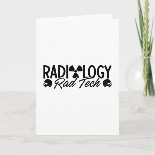 Radiology Tech Rad Medicine Xray Technoloog Kaart (Voorkant)