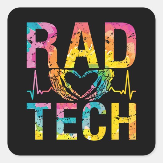 Radiology Tech Rad Tech Medicine Technoloog Xray Vierkante Sticker (Voorkant)