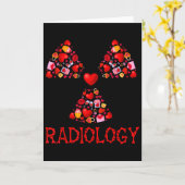 Radiology Valentine Hearts Cute Radiologist X-ray  Kaart (Gele Bloem)