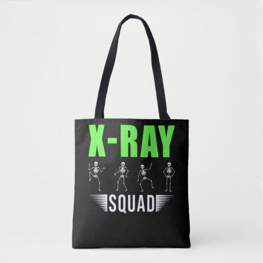 Radiology Xray Skeletons Funny Radiologist Squad Tote Bag (Voorkant)