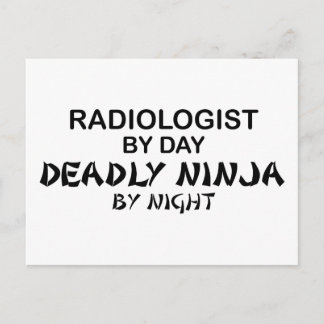 Radioloog Deadly Ninja bij nacht Briefkaart