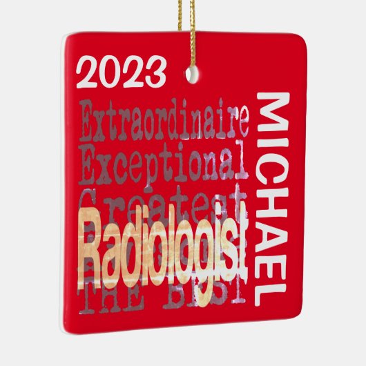 Radioloog Extraordinaire CUSTOM Keramisch Ornament (Rechts)