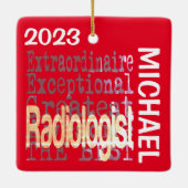 Radioloog Extraordinaire CUSTOM Keramisch Ornament (Achterkant)