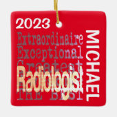 Radioloog Extraordinaire CUSTOM Keramisch Ornament (Voorkant)