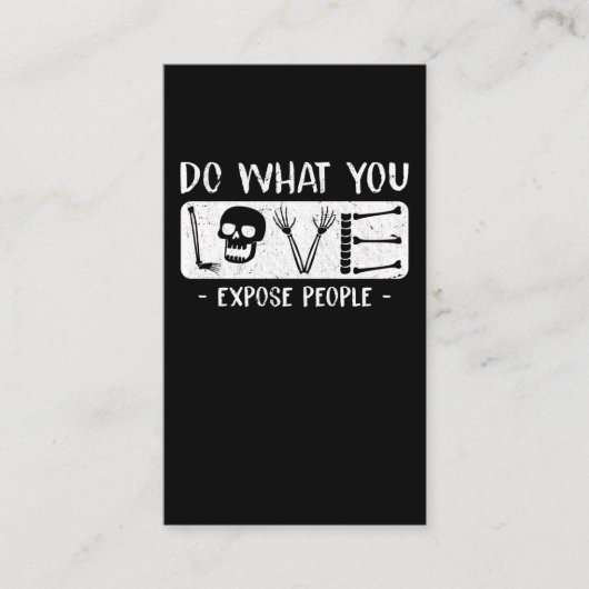 Radioloog Humor Skeleton Xray Radiology Visitekaartje (Voorkant)