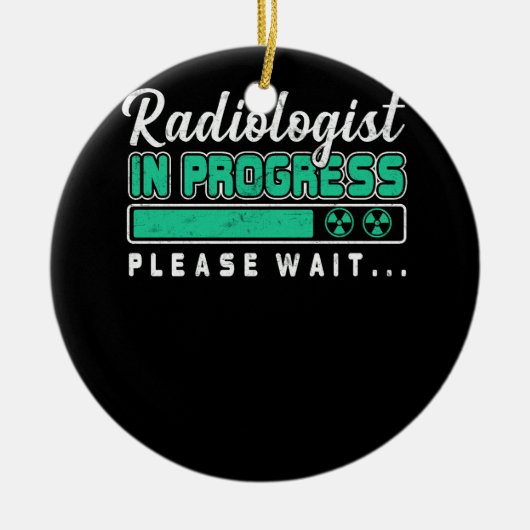 Radioloog in behandeling: wacht op de toekomst keramisch ornament (Voorkant)