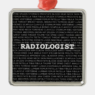 Radioloog medische terminologie Kerstmis Metalen Ornament