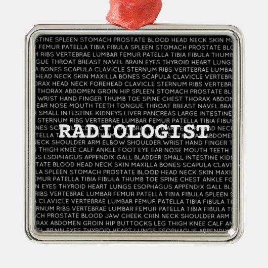 Radioloog medische terminologie Kerstmis Metalen Ornament (Voorkant)