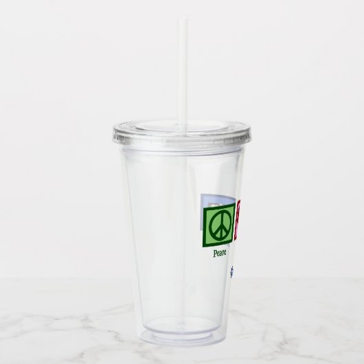 Radioloog Peace Love Radiology Chest X-Ray Tech Acryl Drinkbeker (Rechts)