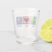 Radioloog Peace Love Radiology Chest X-Ray Tech Shot Glas (Achterkant)