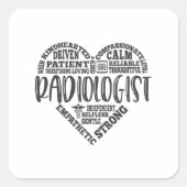 Radioloog, radiologisch technoloog vierkante sticker (Voorkant)