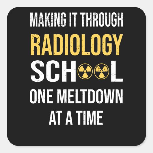 Radioloog radioloog, radioloog, radioloog vierkante sticker (Voorkant)