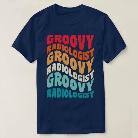 Radioloog Retro 60s 70s 80s Vibes T-shirt (Design voorkant)