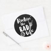 Radioloog Rockin de Rad Life Ronde Sticker (Envelop)