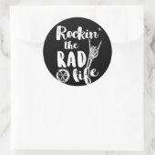 Radioloog Rockin de Rad Life Ronde Sticker (Tas)