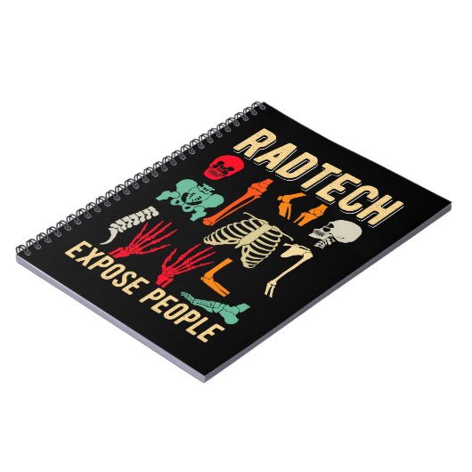 Radioloog Skeletons Xray Funny Radiology Notitieboek (Linkerzijde)