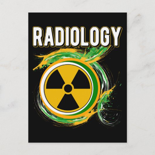 Radioloog tegen radiologisch symbool Xray Briefkaart (Voorkant)