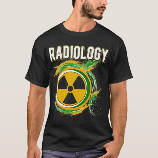 Radioloog tegen radiologisch symbool Xray T-shirt (Voorkant)