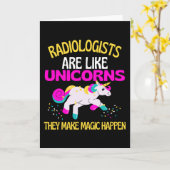 Radioloog Unicorn, Magical Unicorn Radioloog Kaart (Gele Bloem)