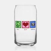 Radioloog van de vredesliefdesradiologie blikvorm glas (Voorkant)