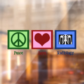 Radioloog van de vredesliefdesradiologie raamsticker (Vel 2)