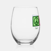 Radioloog van de vredesliefdesradiologie wijnglas zonder voet (Rechts)