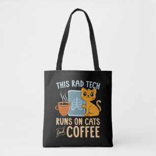 Radioloog werkt op de radiologie van katten en kof tote bag