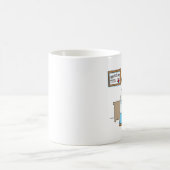 Radioloog zingt karaoke Cartoon grappige mok (Center)