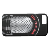 radiomicrofoon op Air Black Silver Red Case-Mate iPhone Case (Achterkant (Horizontaal))