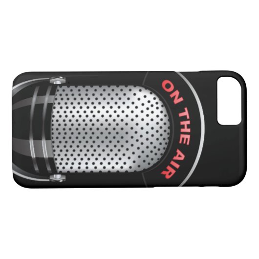 radiomicrofoon op Air Black Silver Red Case-Mate iPhone Case (Achterkant (Horizontaal))