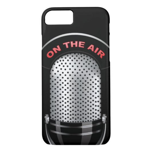 radiomicrofoon op Air Black Silver Red Case-Mate iPhone Case (Achterkant)