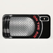  radiomicrofoon op Air Black Silver Red Case-Mate iPhone Case (Achterkant (horizontaal))