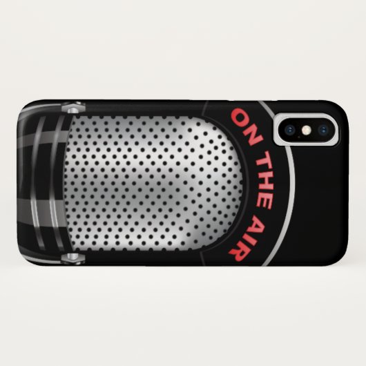  radiomicrofoon op Air Black Silver Red Case-Mate iPhone Case (Achterkant (horizontaal))