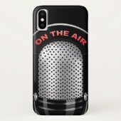  radiomicrofoon op Air Black Silver Red Case-Mate iPhone Case (Achterkant)