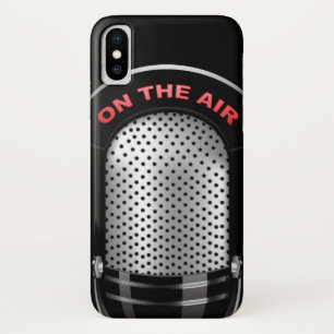  radiomicrofoon op Air Black Silver Red Case-Mate iPhone Case
