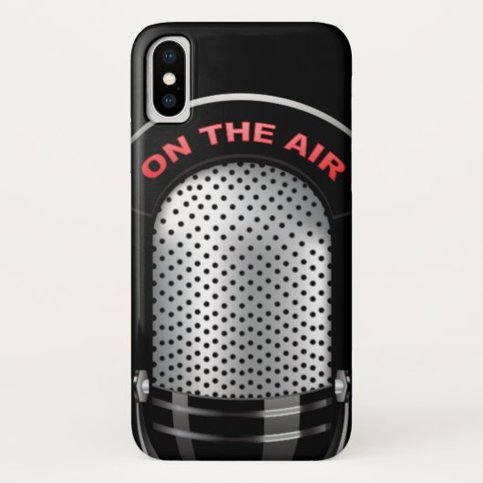  radiomicrofoon op Air Black Silver Red Case-Mate iPhone Case (Achterkant)