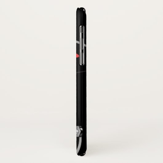  radiomicrofoon op Air Black Silver Red Case-Mate iPhone Case (Achterkant/links)