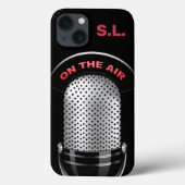  radiomicrofoon op Air Black Silver Red Case-Mate iPhone Case (Achterkant)