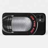 radiomicrofoon op Air Black Silver Red Case-Mate iPhone Case (Achterkant (horizontaal))