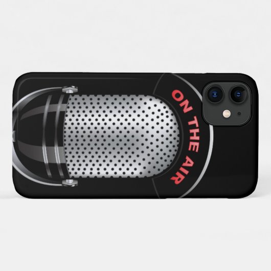 radiomicrofoon op Air Black Silver Red Case-Mate iPhone Case (Achterkant (horizontaal))