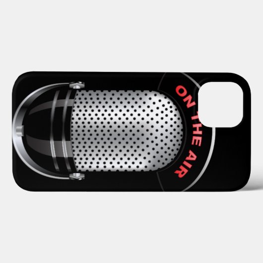  radiomicrofoon op Air Black Silver Red Case-Mate iPhone Case (Achterkant (horizontaal))